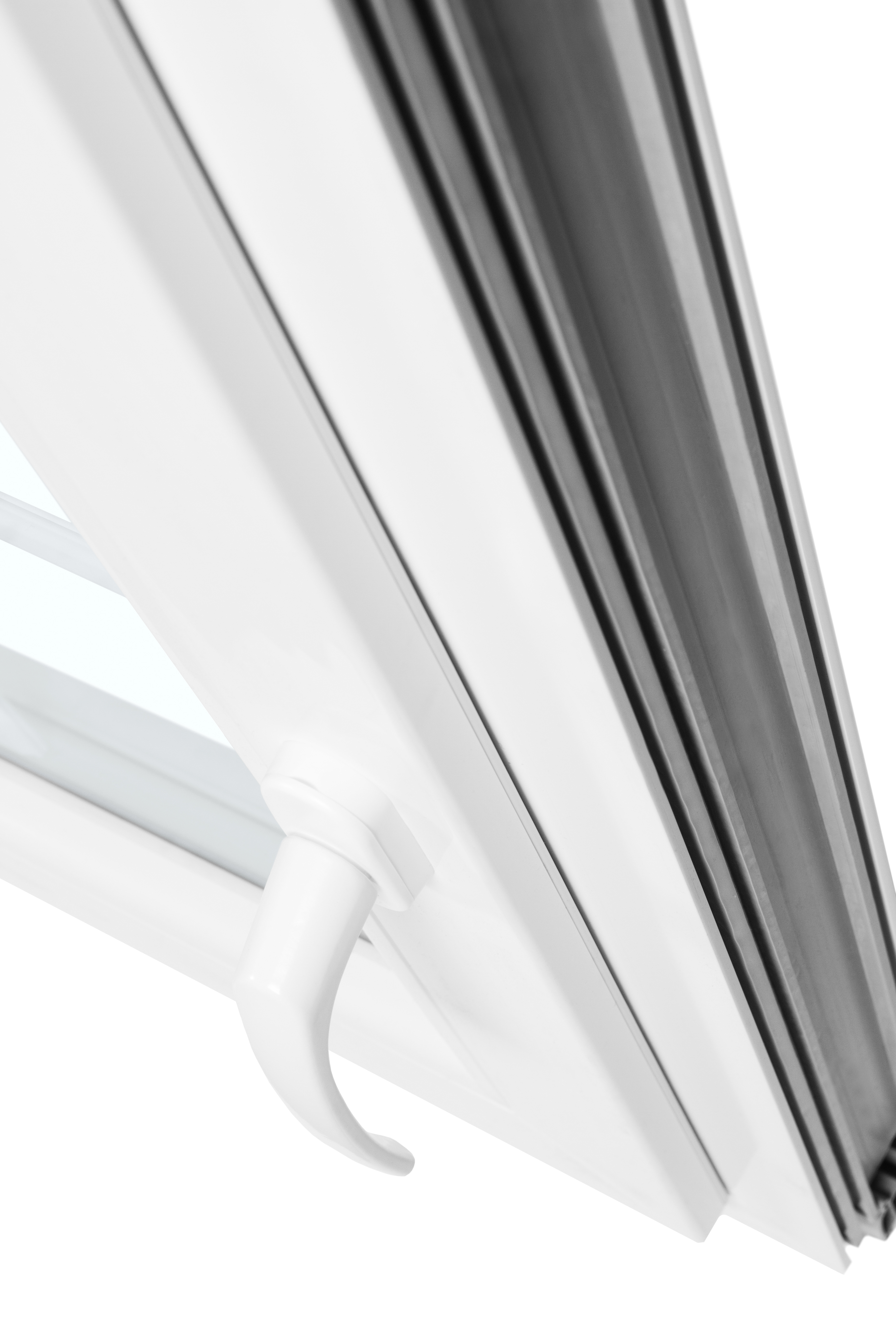 Okno plastové EKOSUN 6 biele, OS1A 50x62 P, dvojsklo, 6kom/81mm (vr. kľučky)