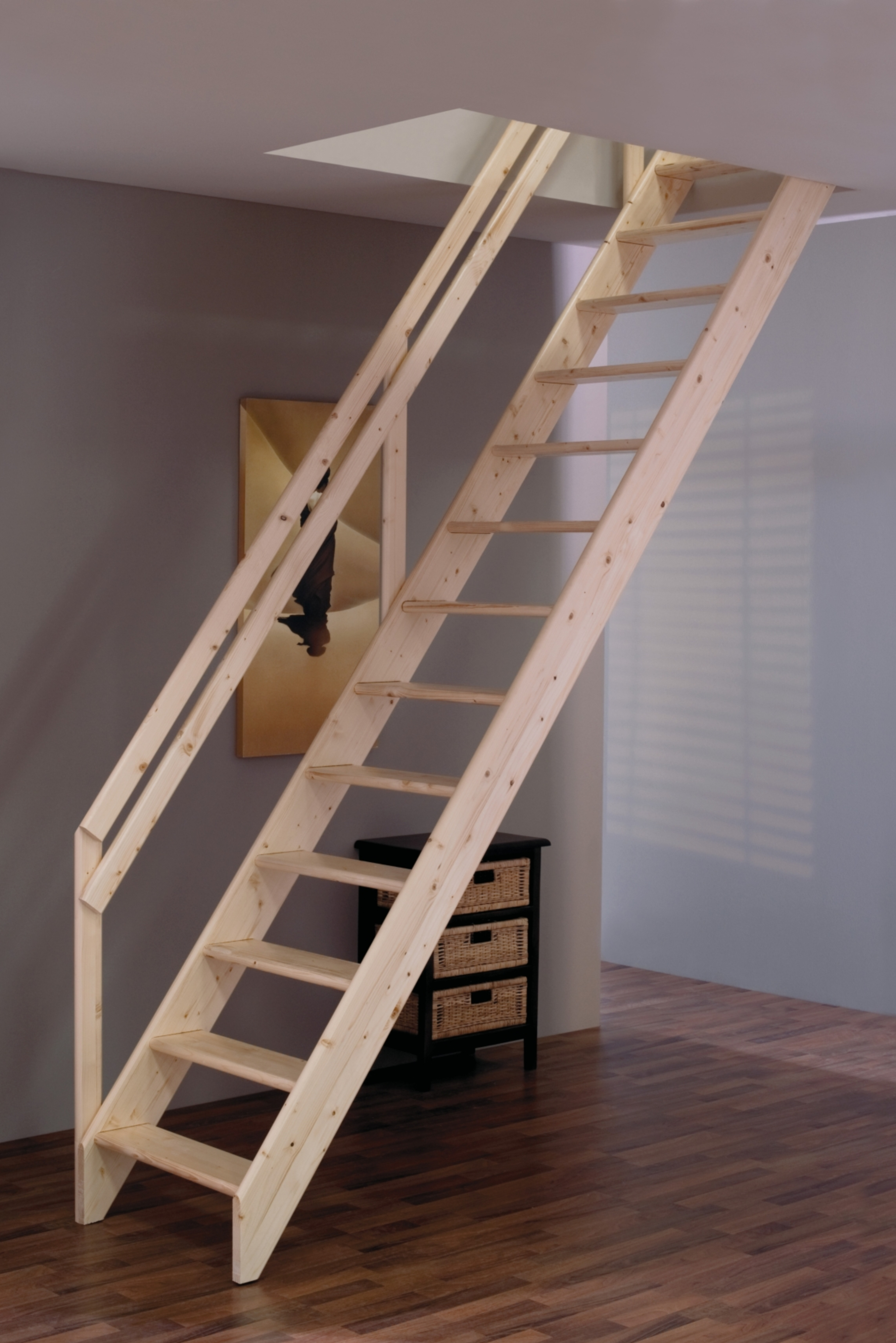 Mlynářské schodiště Egibi Stairs BORAS 280x63 s madlem