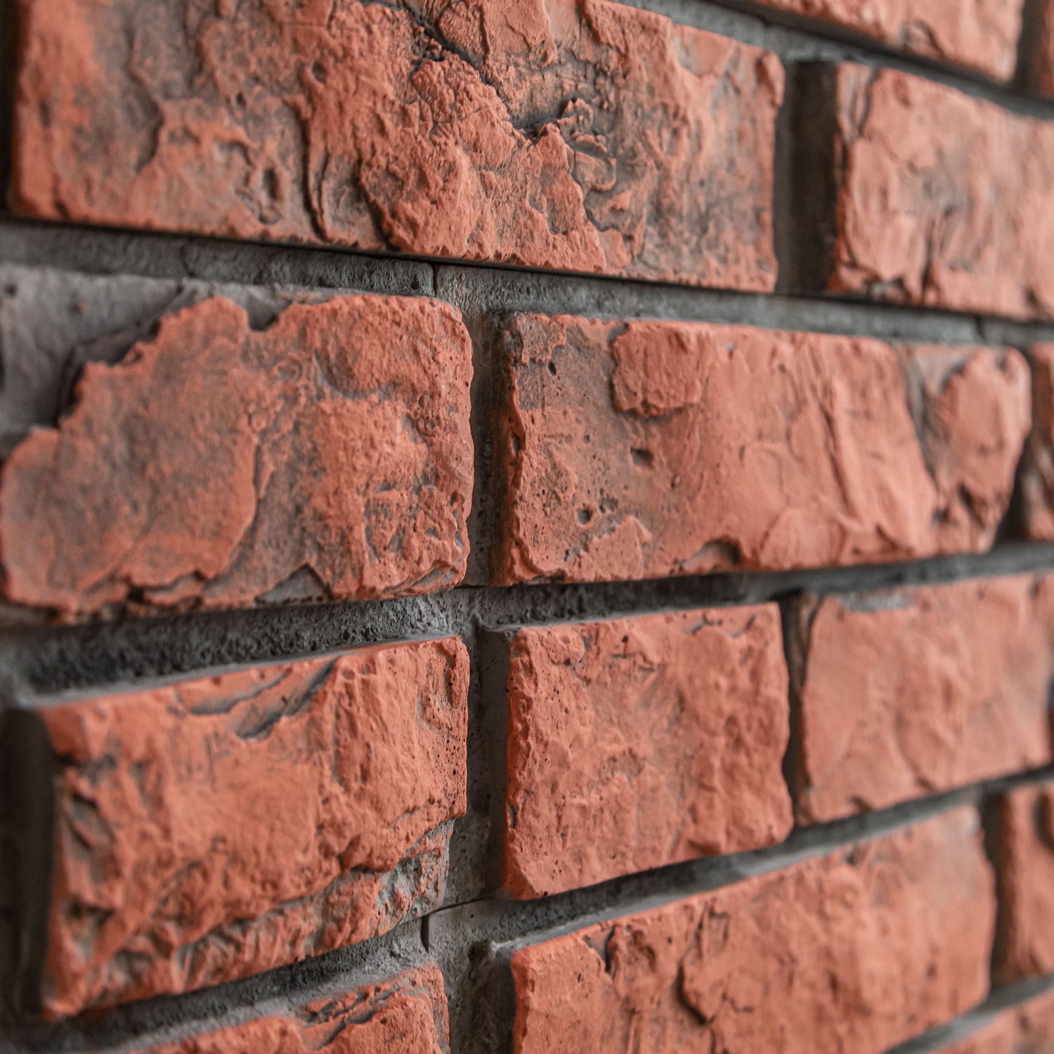 Tehlový obklad so škárou Steinblau MIRAMAR - červená, balenie 0,43m2, betón
