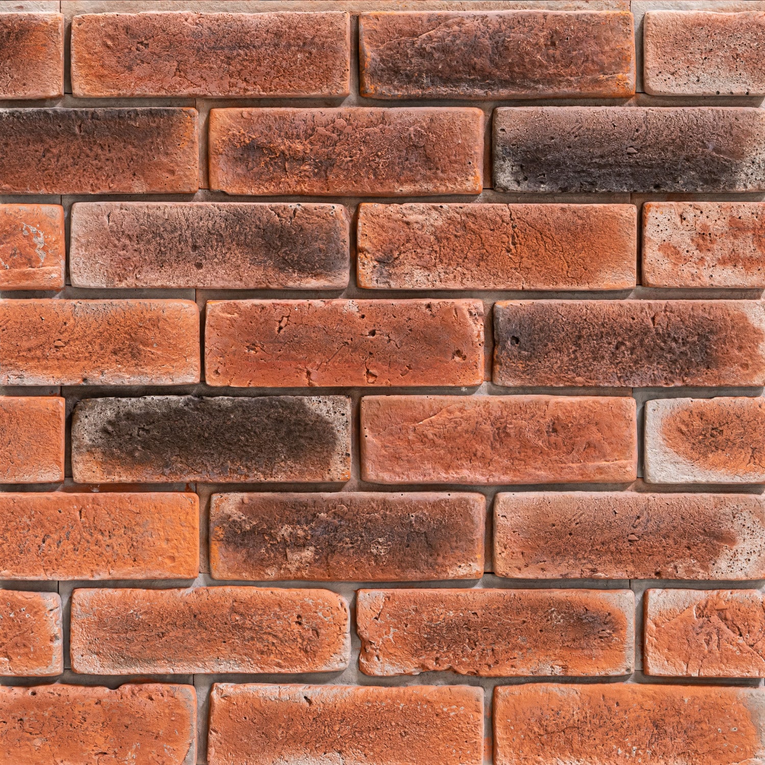 Tehlový obklad so škárou Steinblau MIRAMAR - červená, balenie 0,43m2, betón