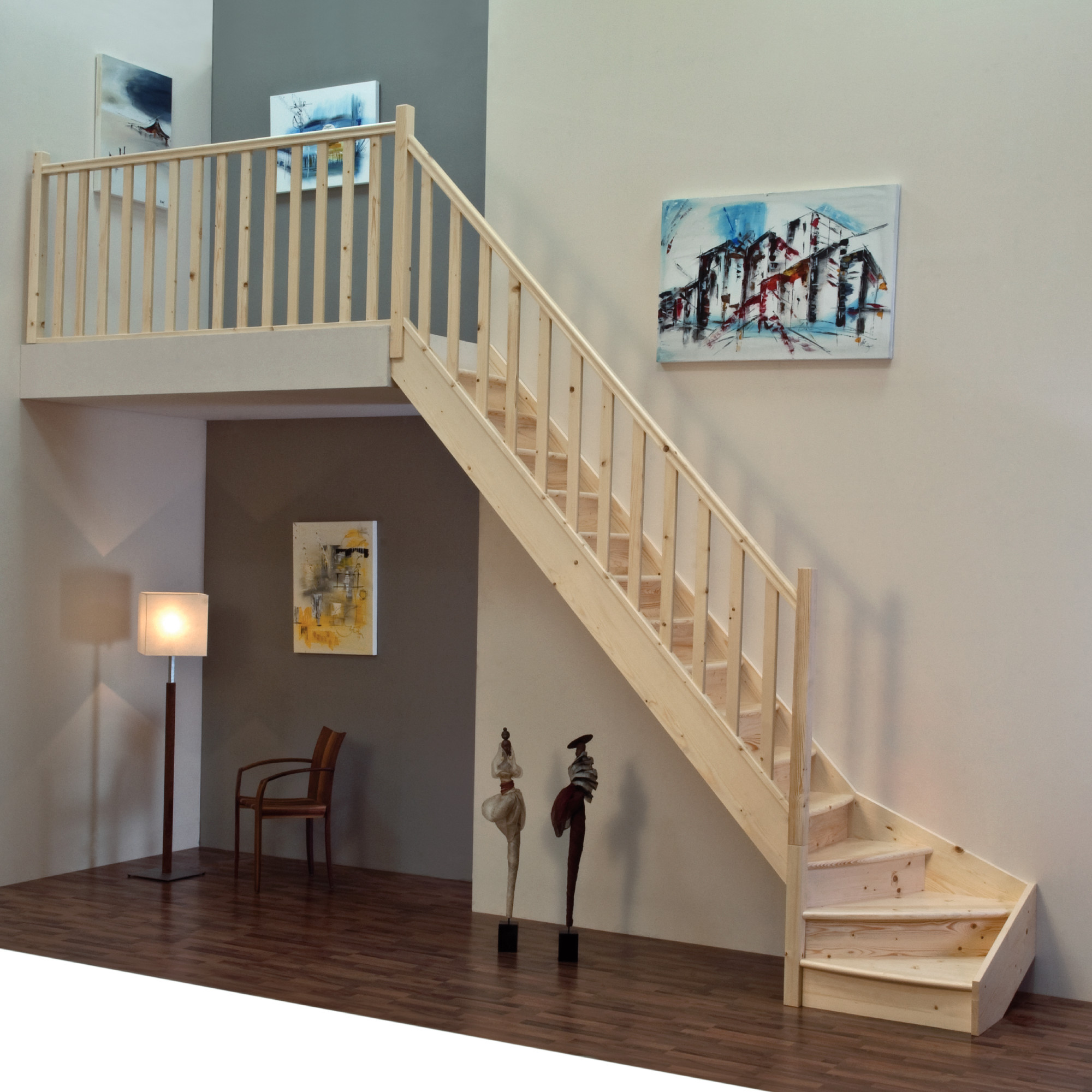 Mlynárske schody Home rovné 300 cm, smrek