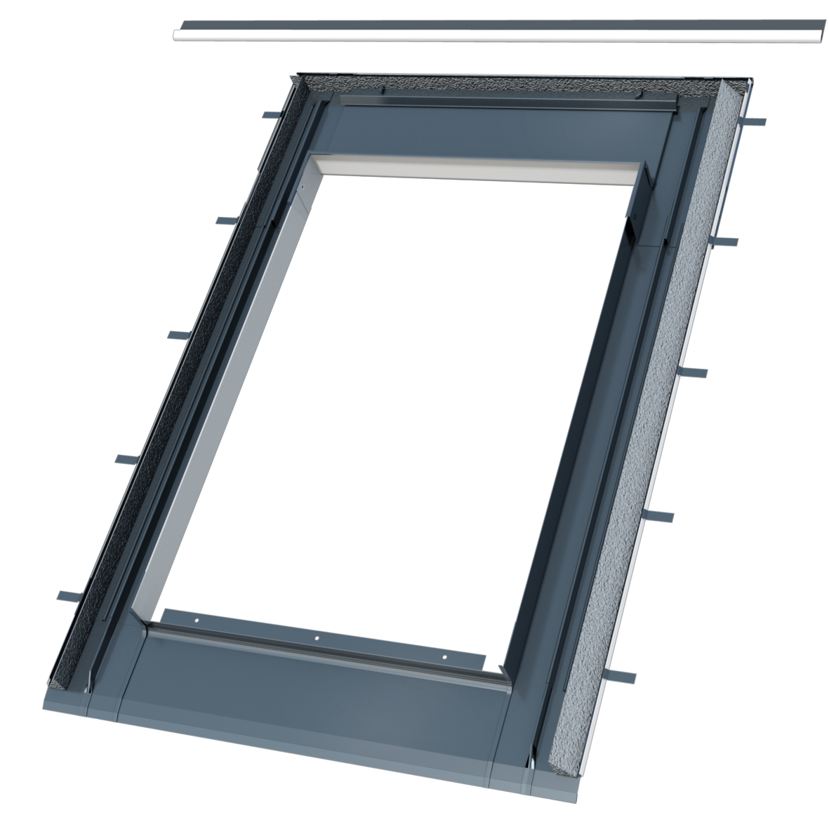 Lemování pro střešní okno D 55x78 plochá střešní krytina do 4 cm 