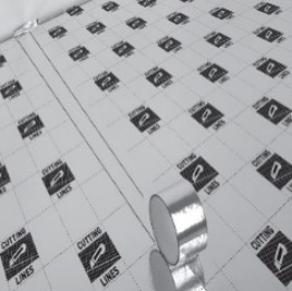 ALU páska na lepenie podlahových podložiek 50 x 5 cm