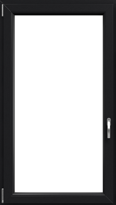 Okno plastové EKOSUN 6 biele/antracit, OS1A 50x62 P, dvojskel, 6kom/81mm (vr. kľučky)