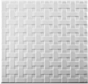 Stropní a stěnový panel tkaný vzor bílá 50x50 cm (bal. 2m2)
