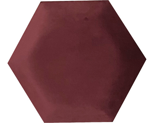Čalúnený panel nástenný Hexagon 6x15cm vínová Riwiera 59
